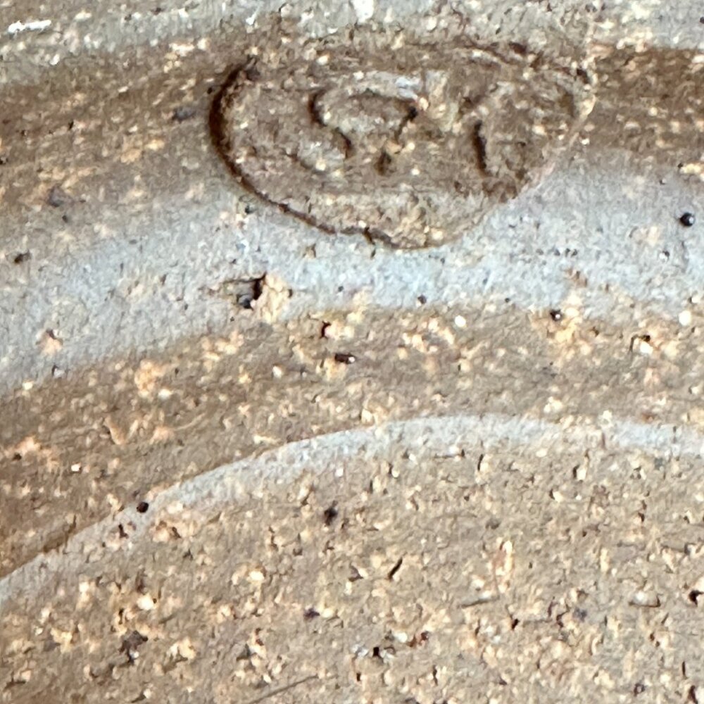 EUC Japanese Style Handcrafted Pottery Plate Artist's Stamp 9.75" diameter - Picture 4 of 10